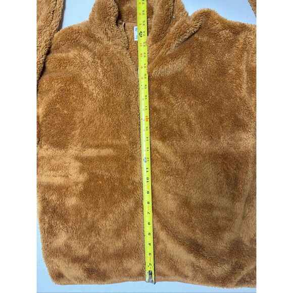 Victoria's Secret PINK Teddy Full Zip Jacket Stucco Brown Medium - Picture 5 of 12